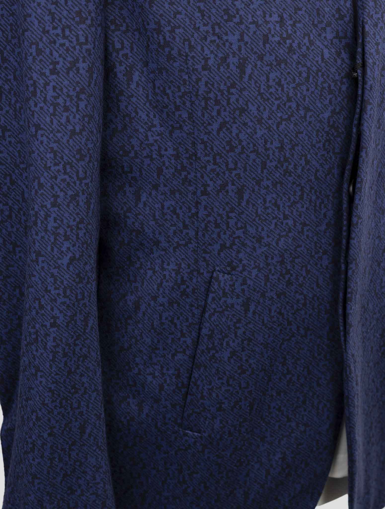 Kiton Knt Blue Wool Cashmere Pl Blazer
