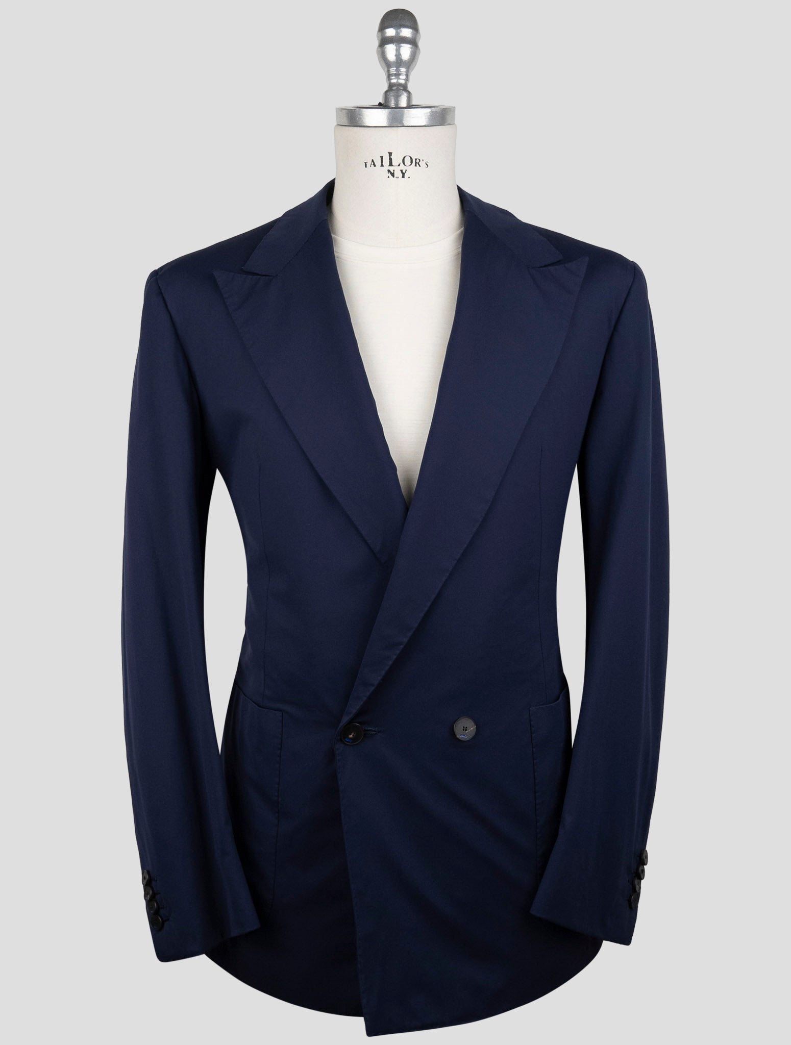 Kiton Knt Blue Pa Ea Double Breasted Suit