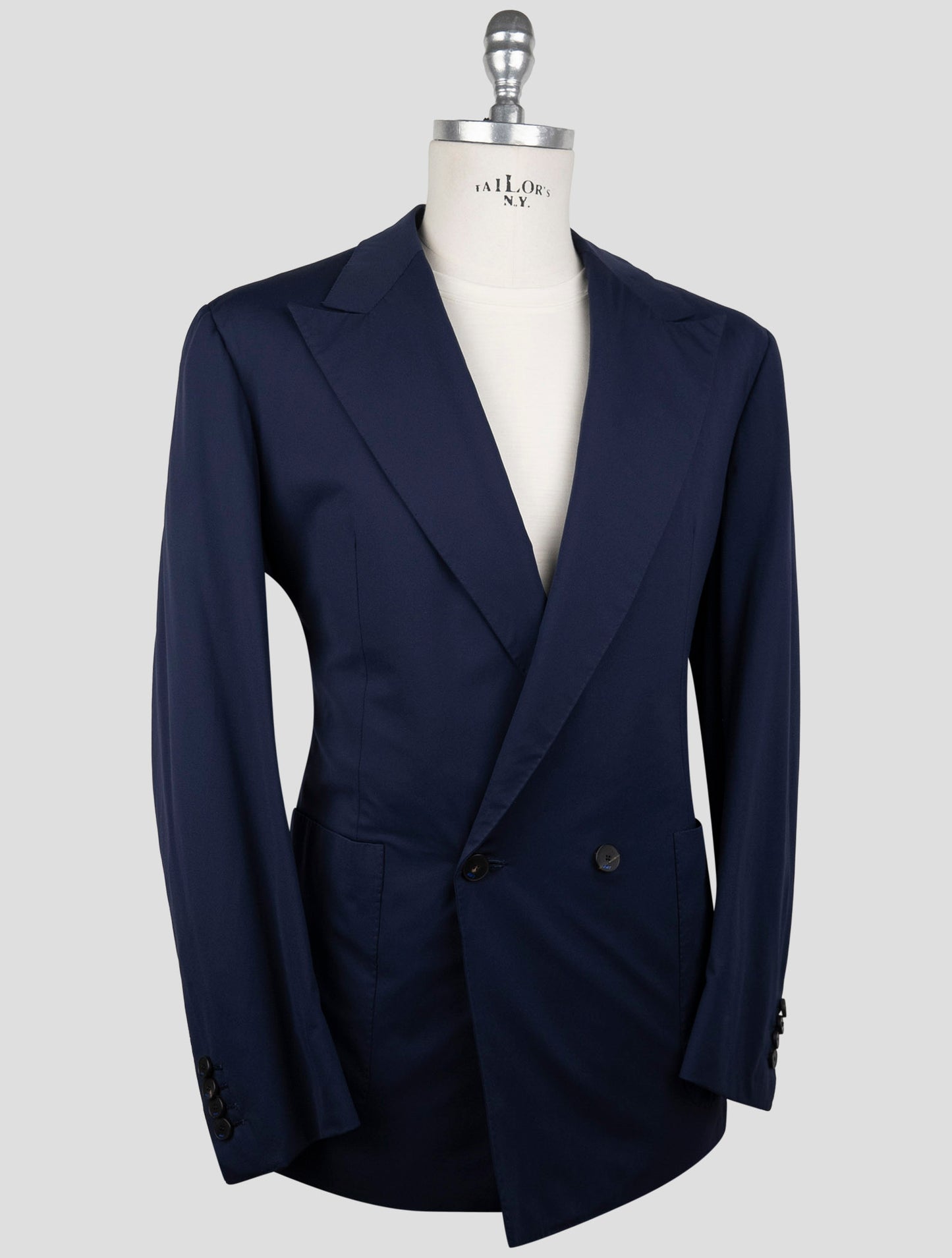Kiton Knt Blue Pa Ea Double Breasted Suit