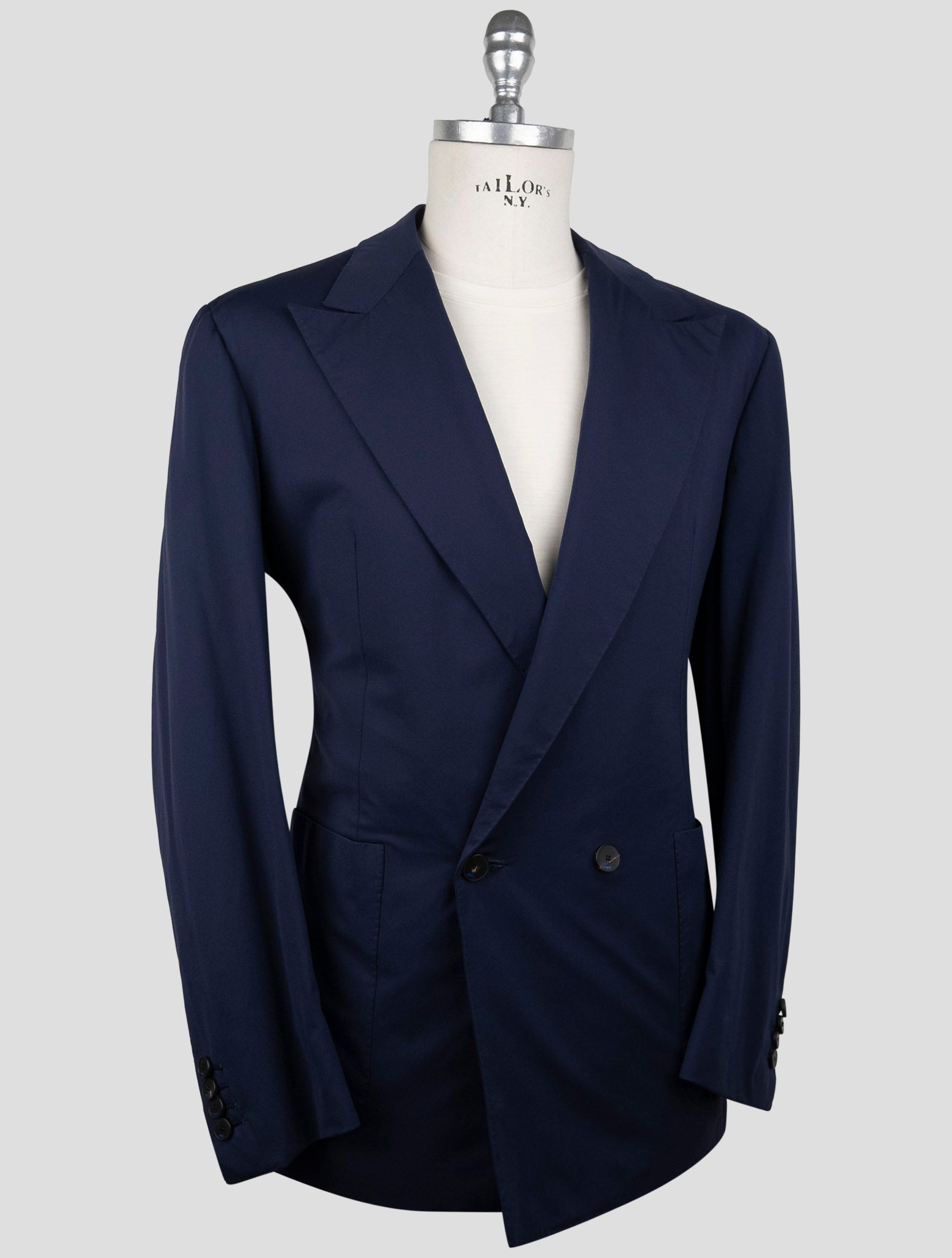 Kiton Knt Blue Pa Ea Double Breasted Suit