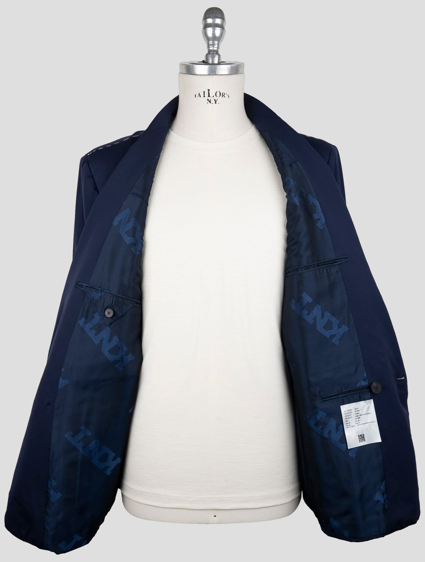 Kiton Knt Blue Pa Ea Double Breasted Suit