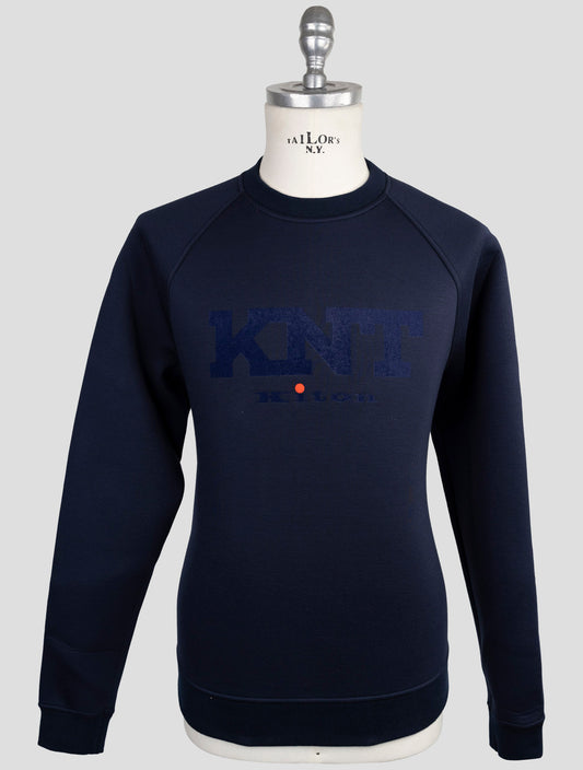 Kiton Knt Blue Viscose Ea Sweater Crewneck