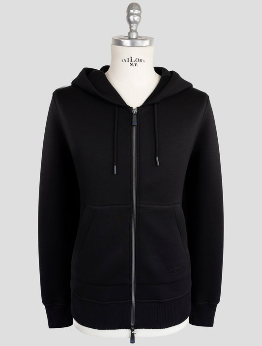 Kiton Knt Black Viscose Ea Sweater Full Zip
