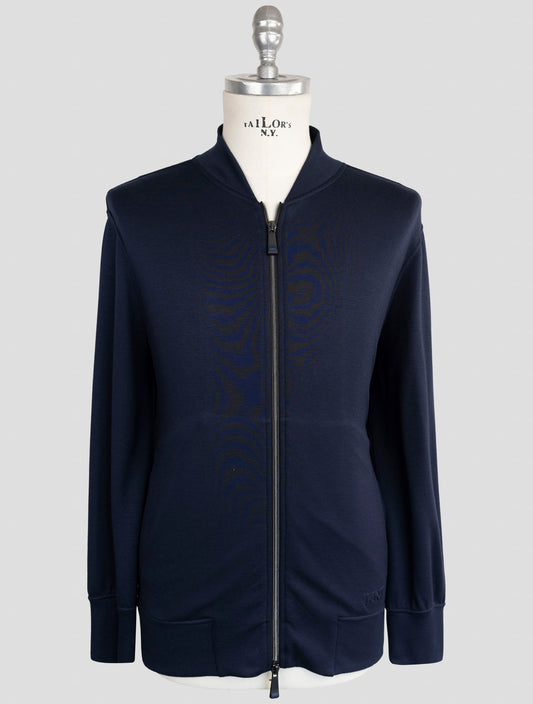 Kiton Knt Black Viscose Ea Sweater Full Zip