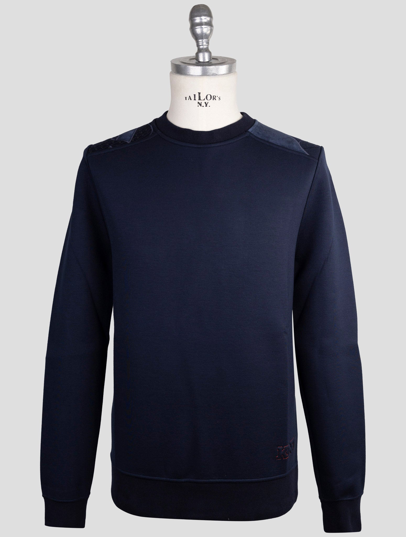 Kiton Knt Black Viscose Ea Sweater Crewneck