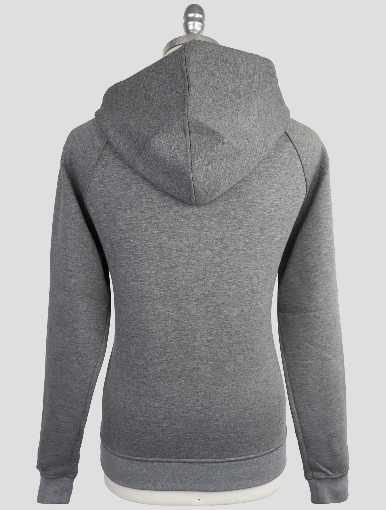 Kiton Knt Gray Viscose Ea Sweater Hoodie