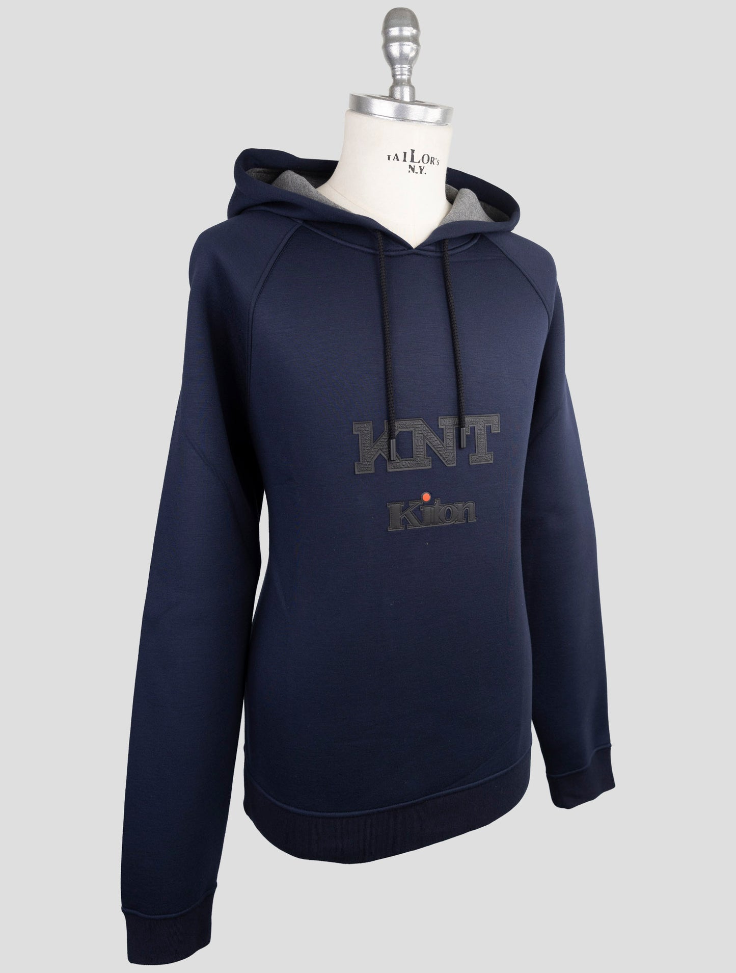 Kiton Knt Blue Viscose Ea Sweater Hoodie