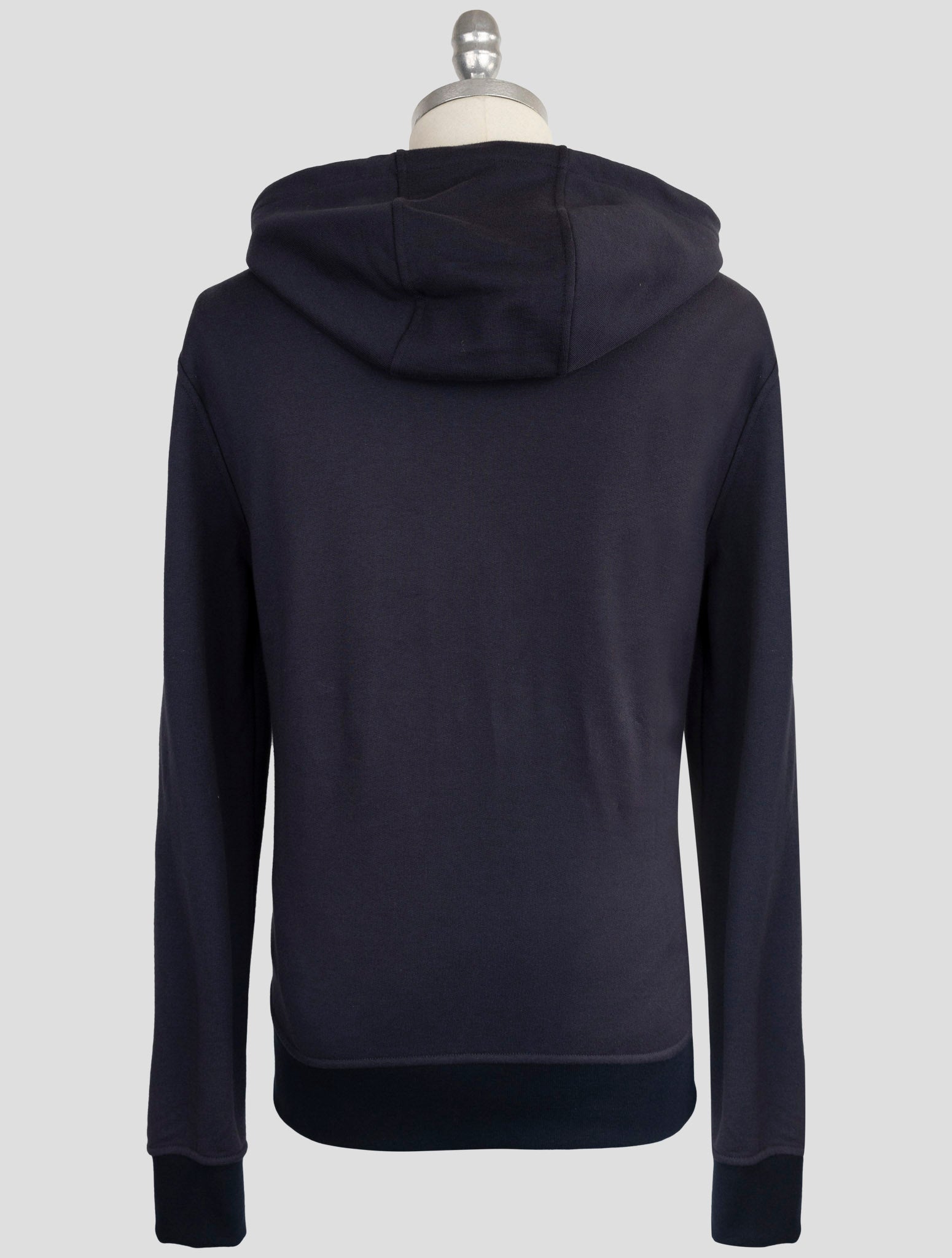 Kiton Knt Blue Cotton  Sweater Hoodie