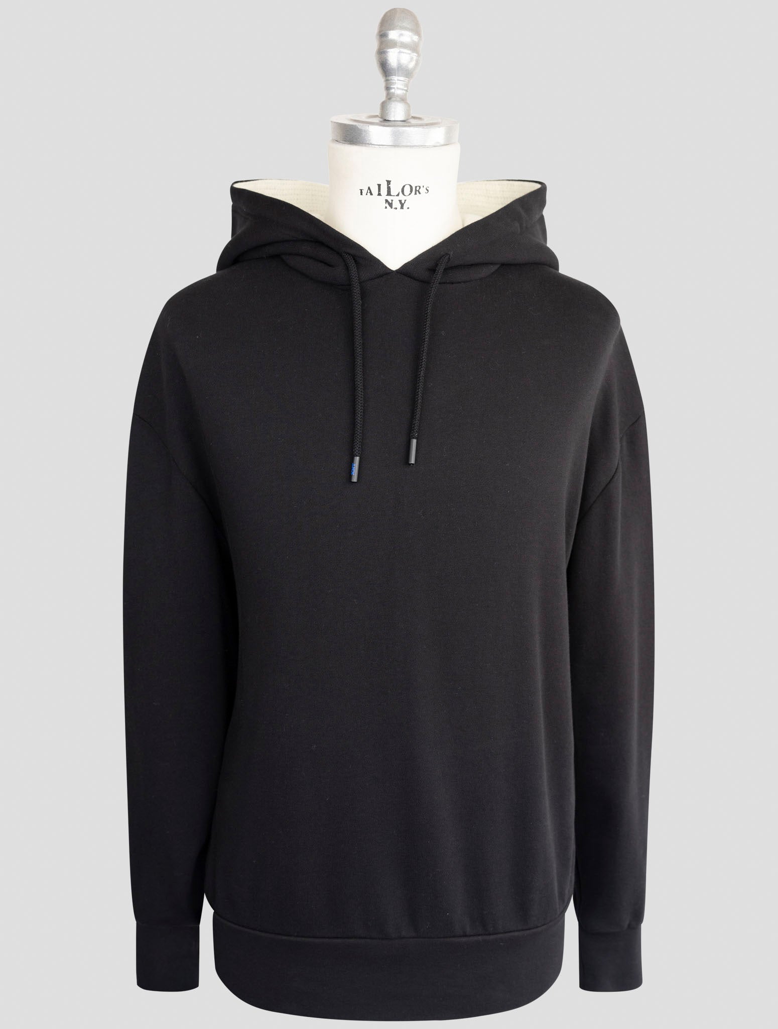 Kiton Knt Blue Cotton Sweater Hoodie