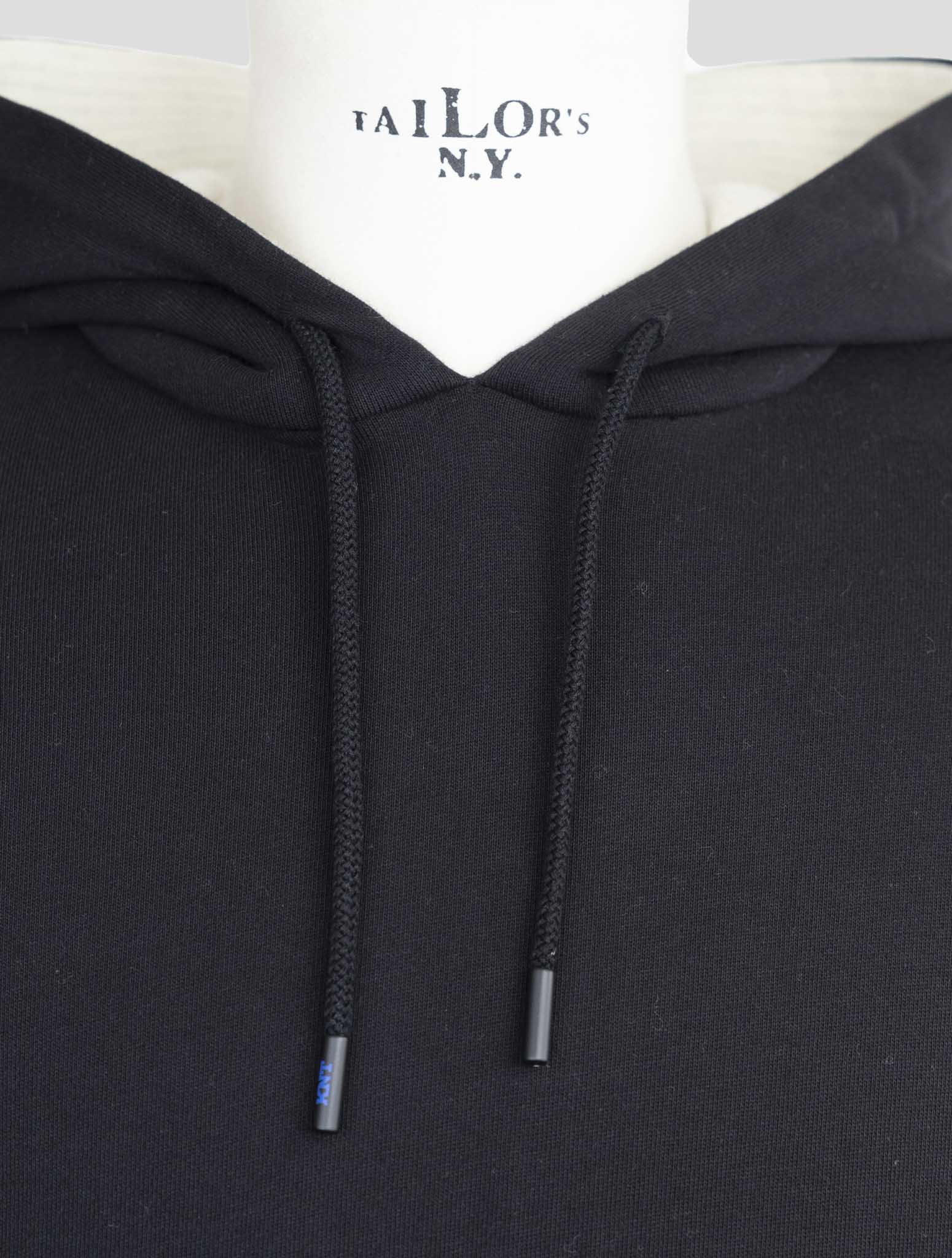 Kiton Knt Blue Cotton Sweater Hoodie