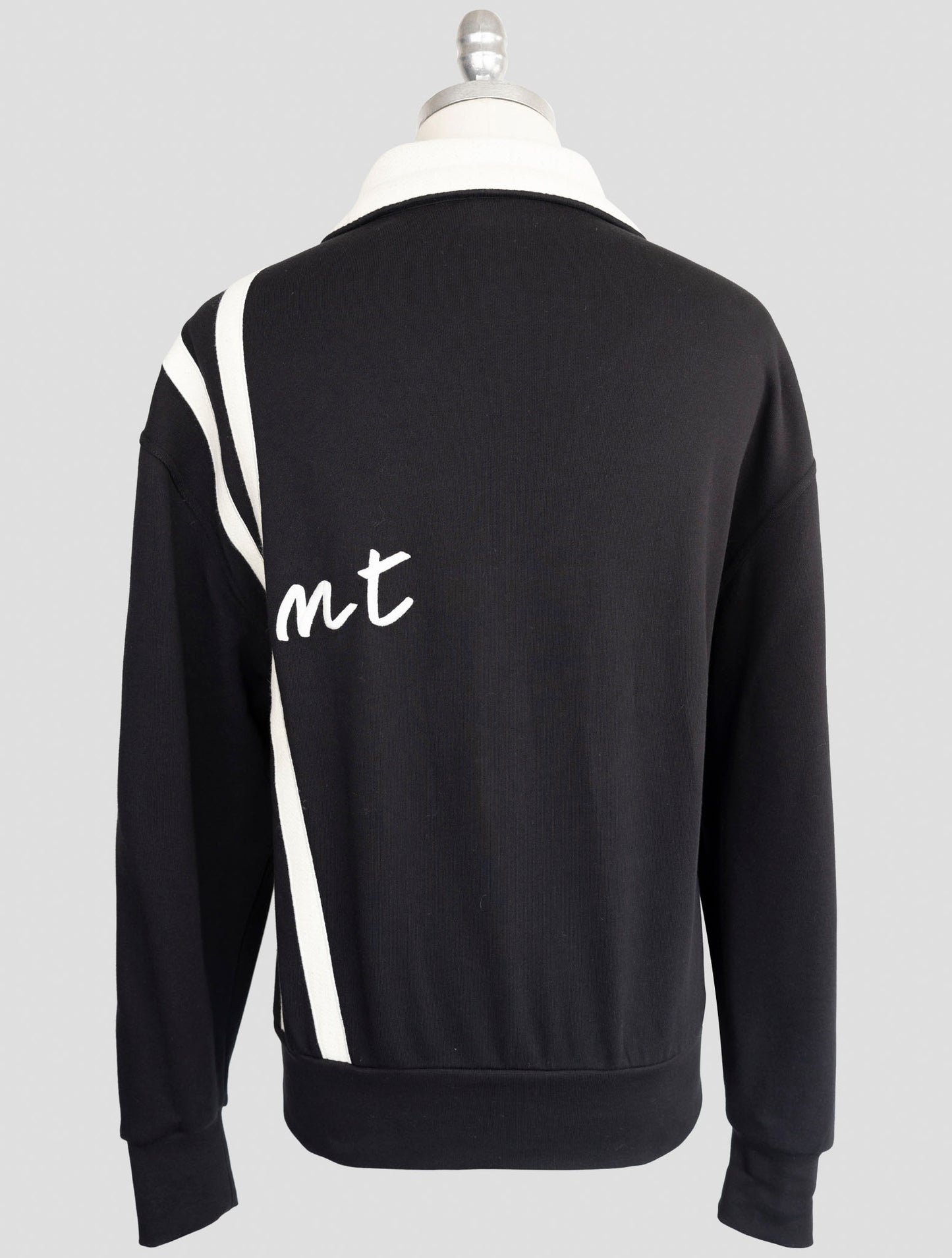 Kiton Knt Black Cotton Sweater Halp Zip