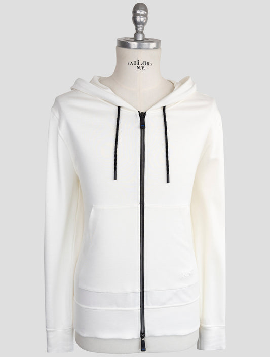 Kiton Knt White Viscose Ea Sweater Full Zip