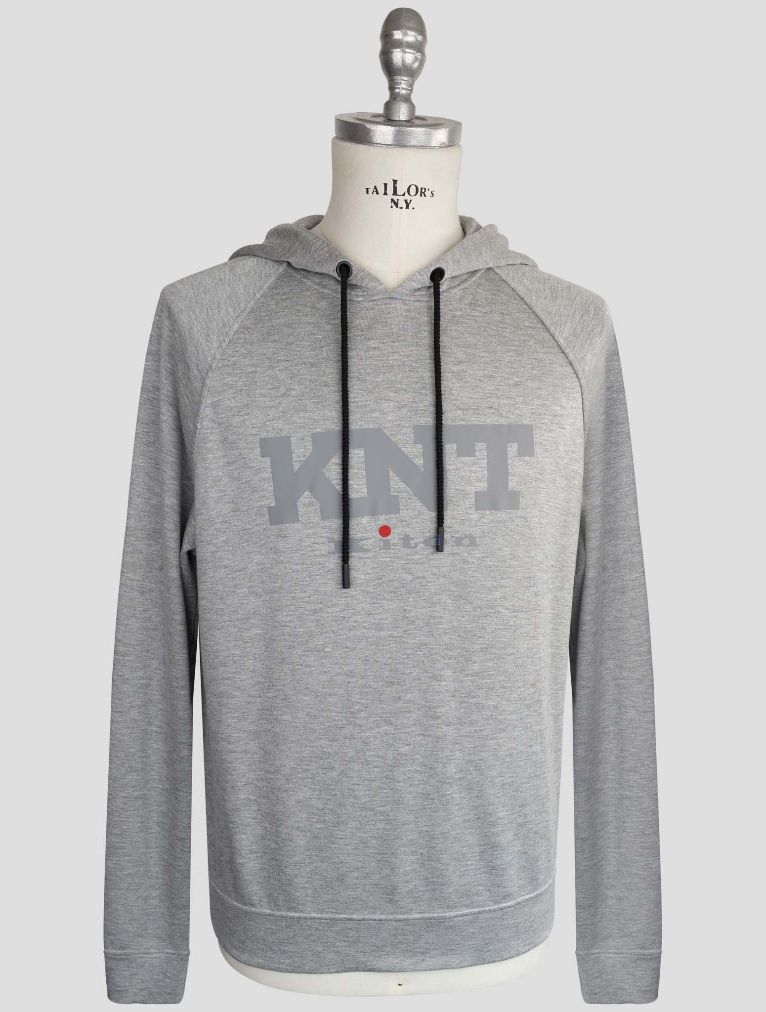Kiton Knt Gray Viscose Ea Sweater Hoodie