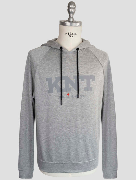 Kiton Knt Gray Viscose Ea Sweater Hoodie