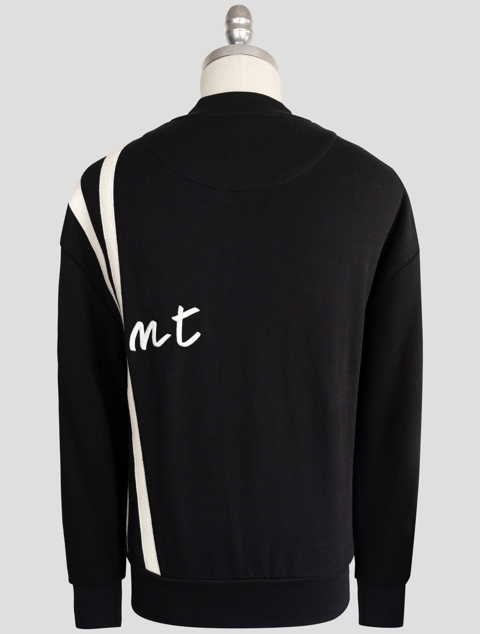 Kiton Knt Black Cotton Sweater Crewneck