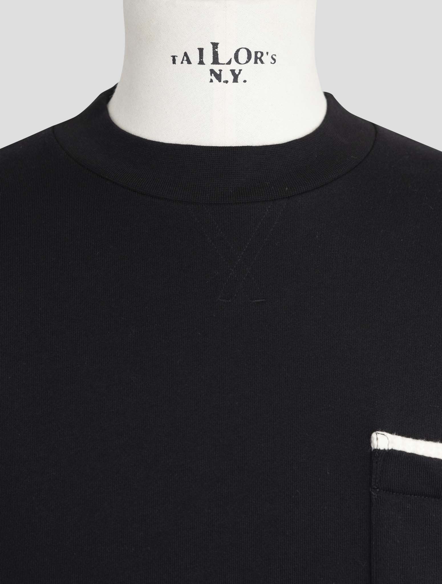 Kiton Knt Black Cotton Sweater Crewneck