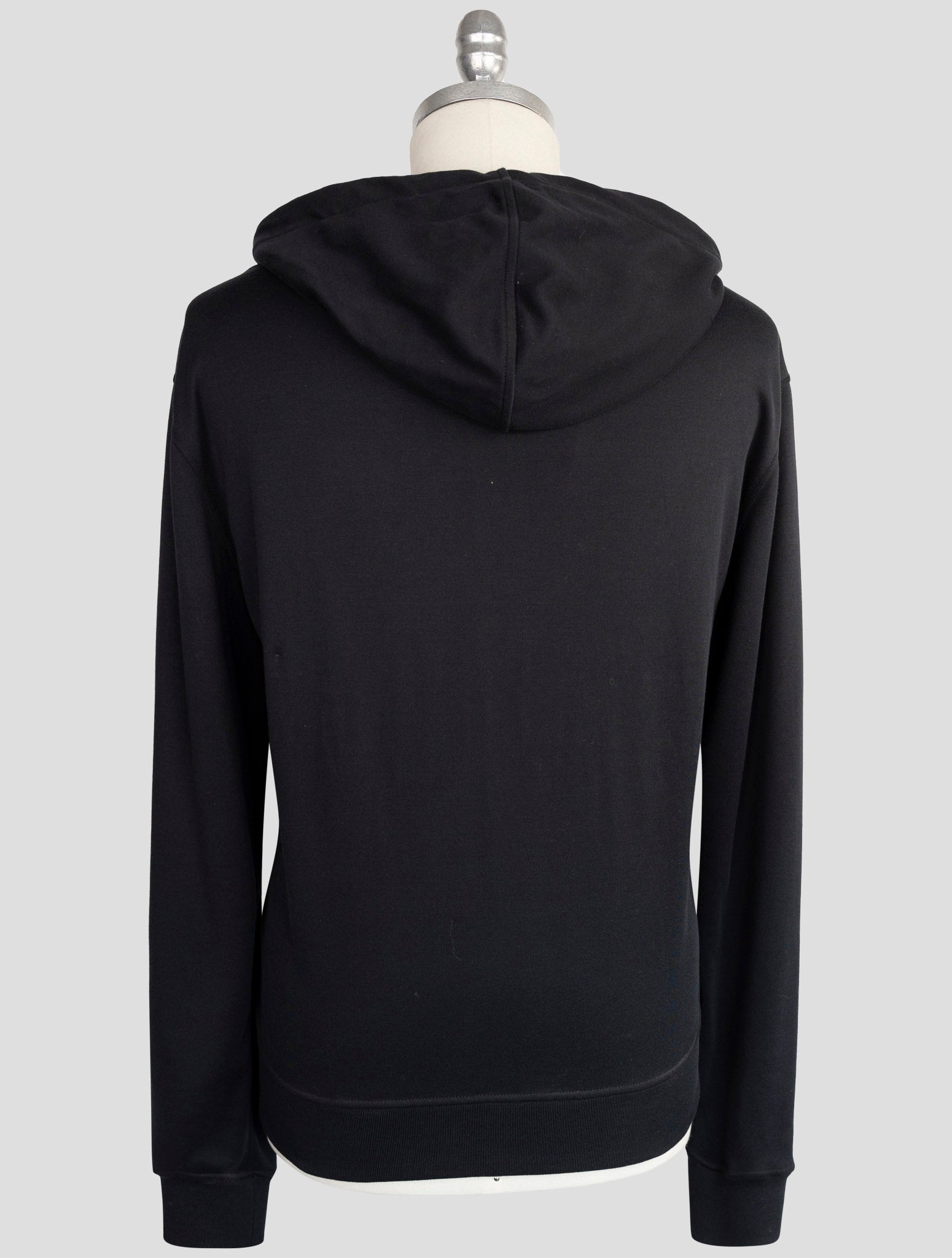 Kiton Knt Black Cotton Sweater Full Zip