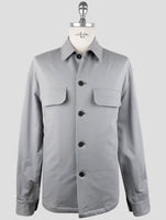 Kiton Knt Gray Cotton Ea Coat