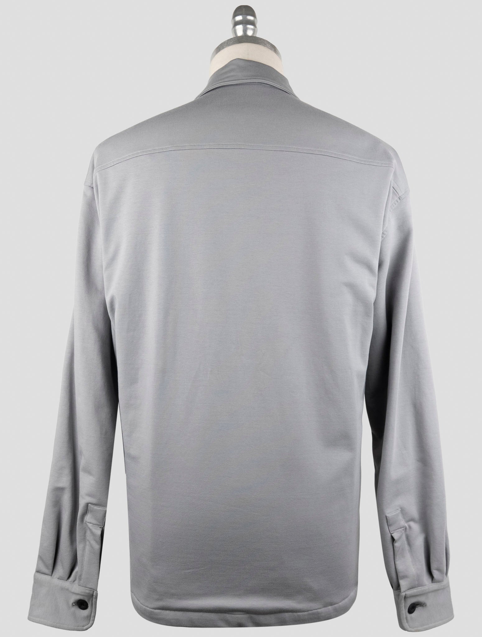 Kiton Knt Gray Cotton Ea Coat