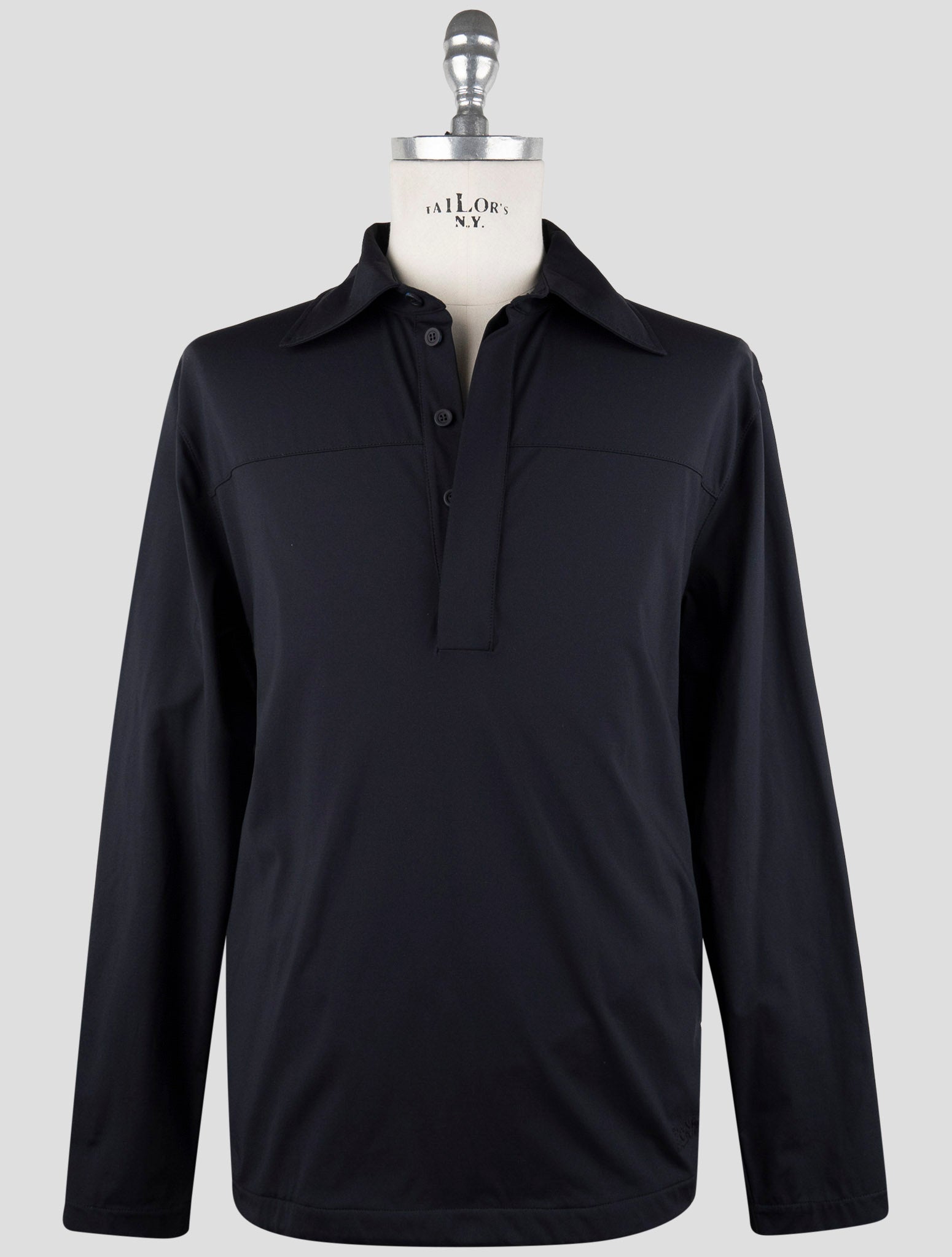 Kiton Knt Blue Viscose Ea Sweater Polo