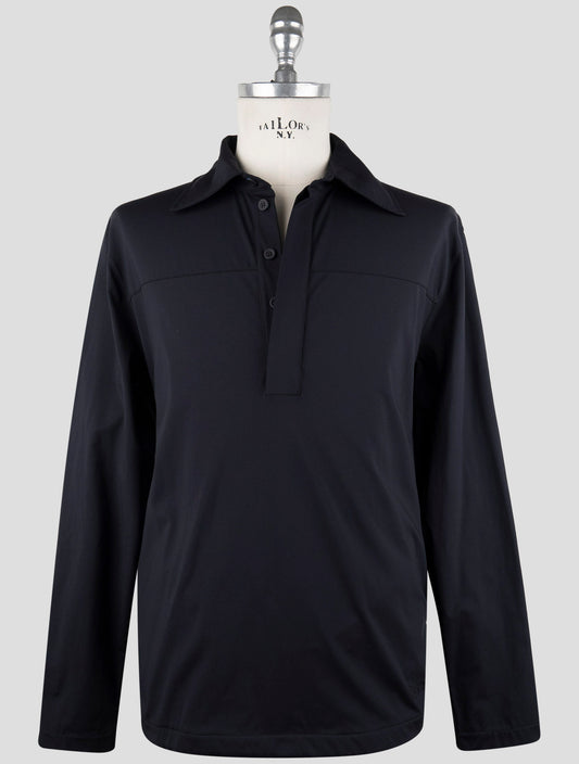 Kiton Knt Blue Viscose Ea Sweater Polo