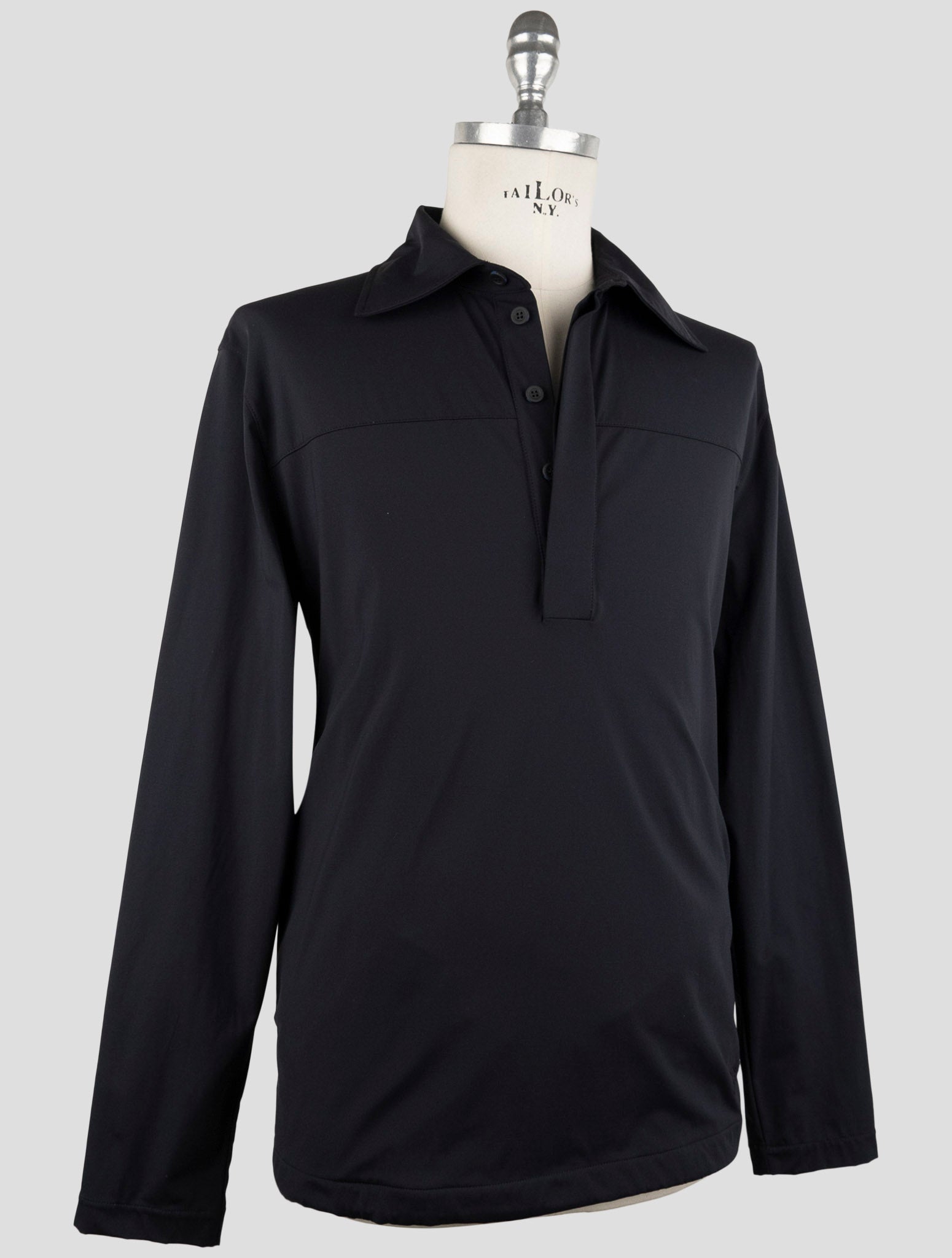 Kiton Knt Blue Viscose Ea Sweater Polo