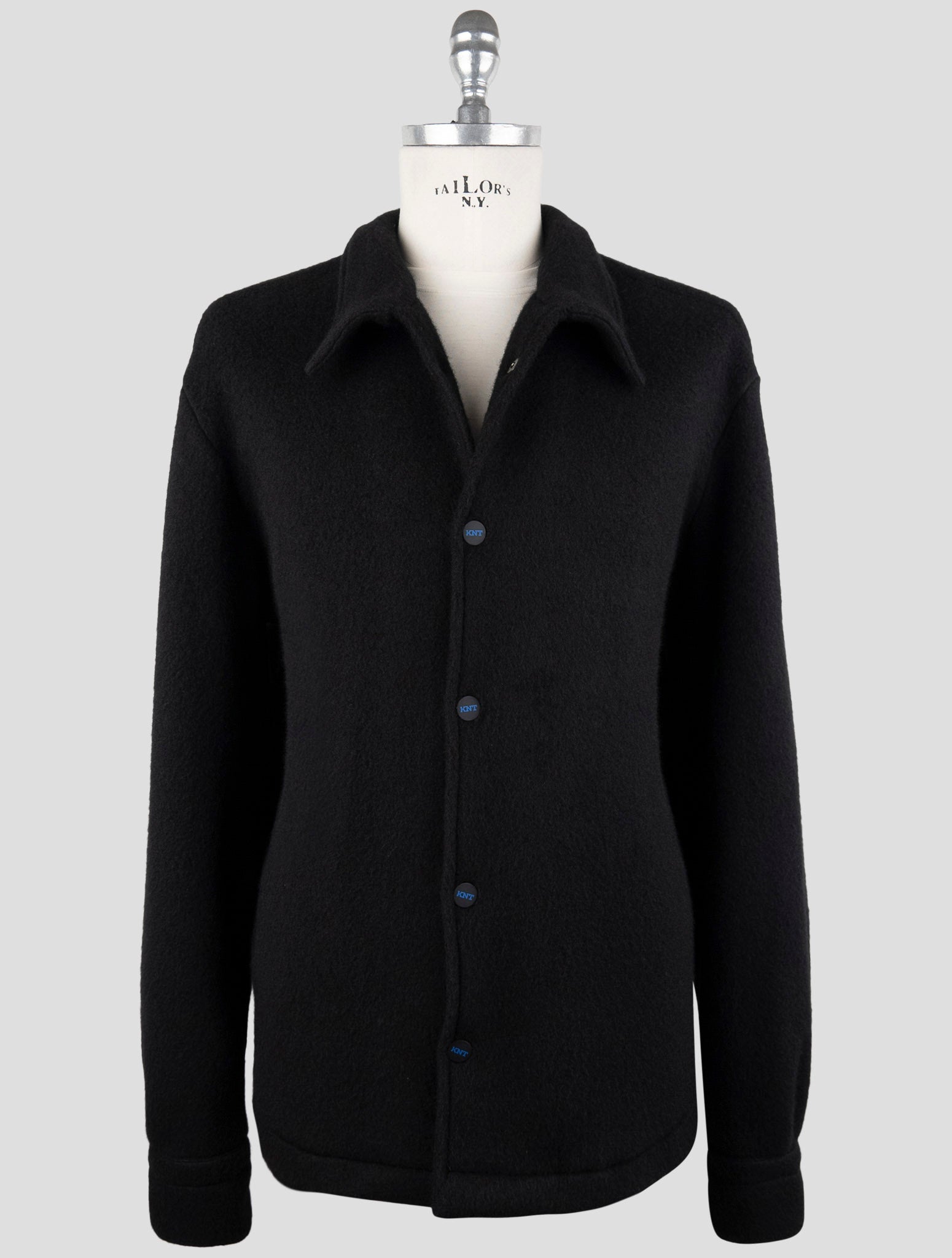 Kiton Knt Black Cashmere Pa Coat