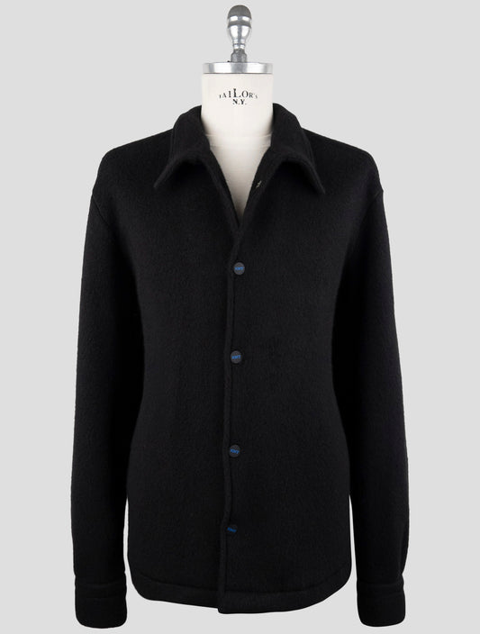 Kiton Knt Black Cashmere Pa Coat