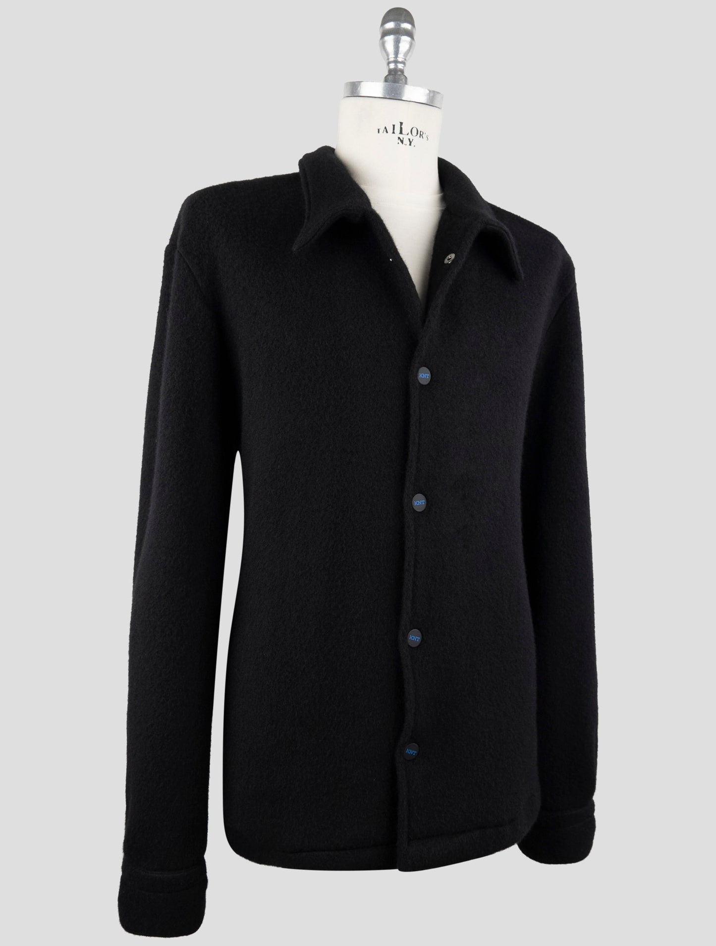 Kiton Knt Black Cashmere Pa Coat