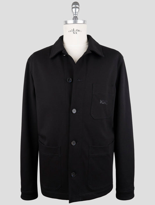 Kiton Knt Black Viscose Pa Ea Coat