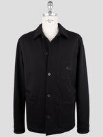 Kiton Knt Black Viscose Pa Ea Coat