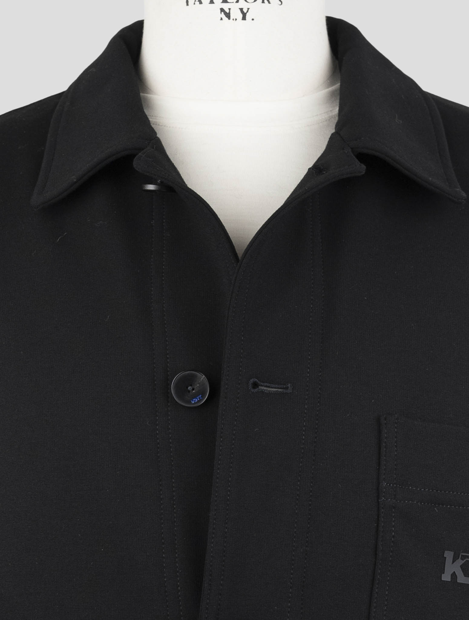 Kiton Knt Black Viscose Pa Ea Coat