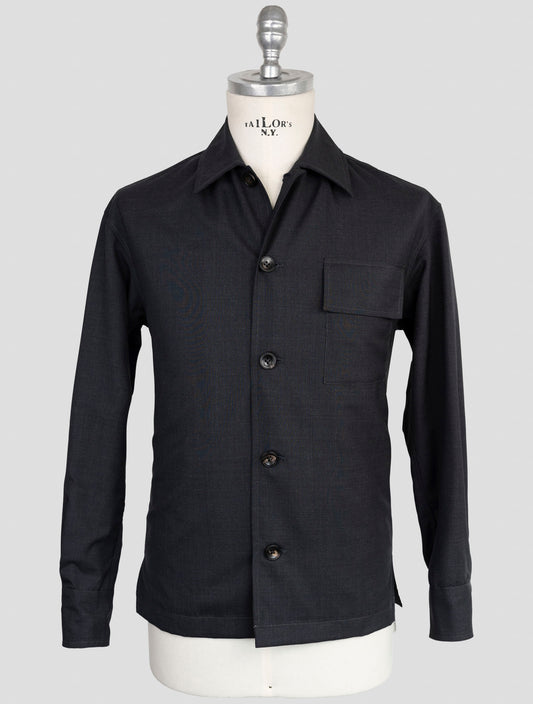 Kiton Knt Gray Wool Coat