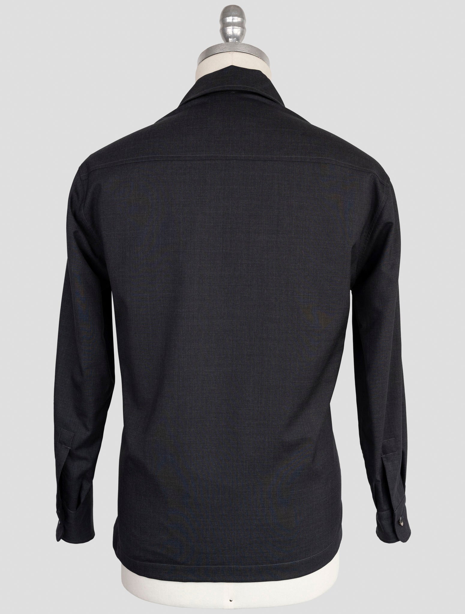 Kiton Knt Gray Wool Coat