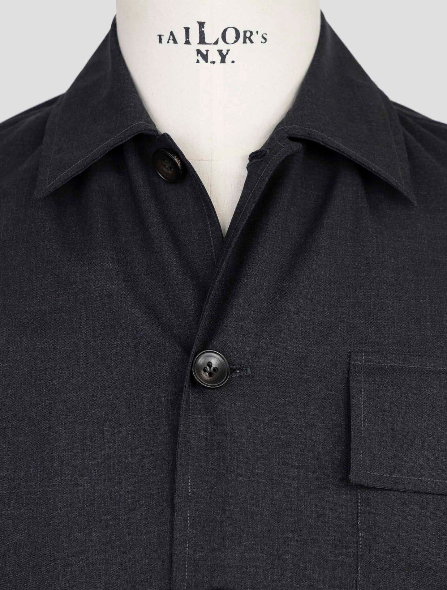 Kiton Knt Gray Wool Coat