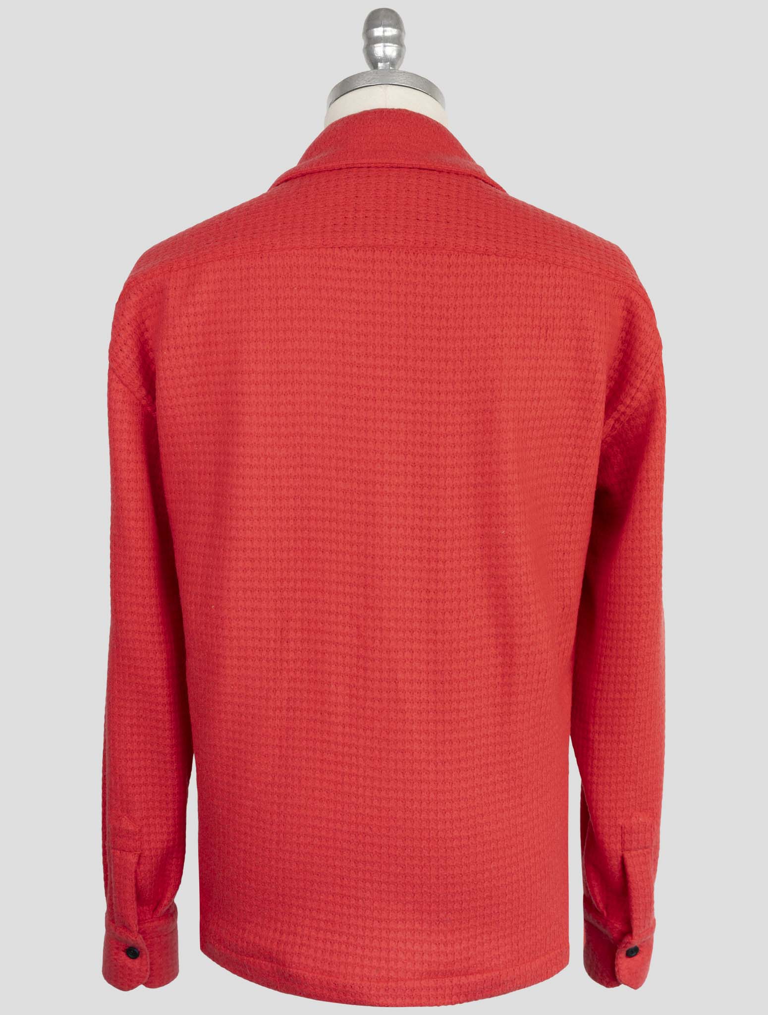 Kiton Knt Red Wool Pa Overshirt