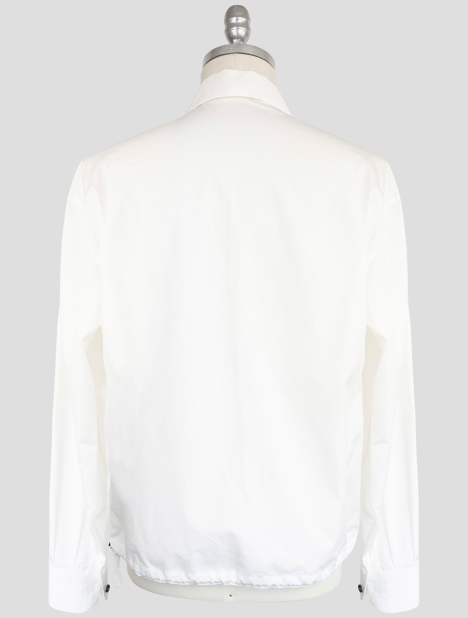 kiton Knt White Cotton Coat