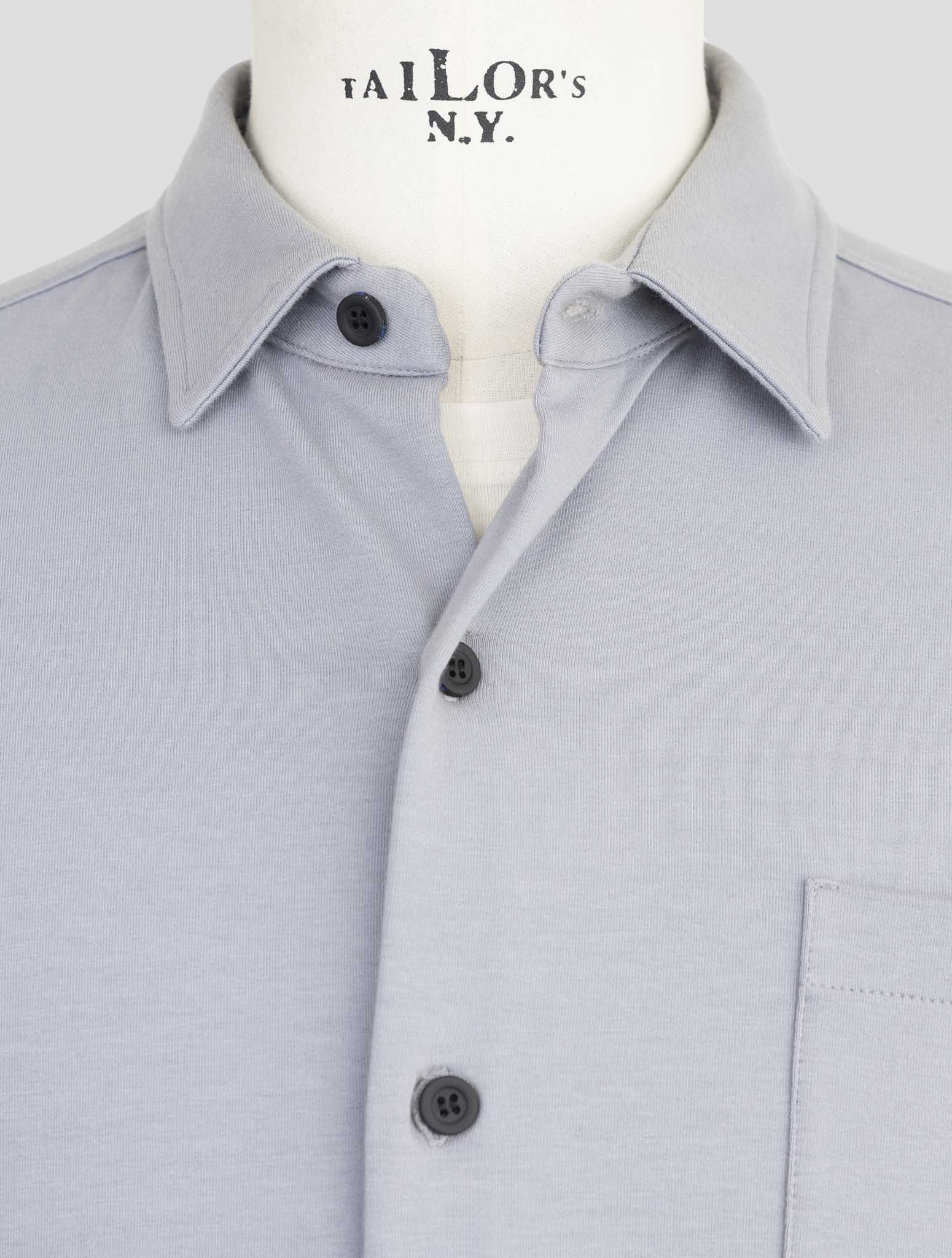 kiton Knt Gray Cotton Ea Overshirt