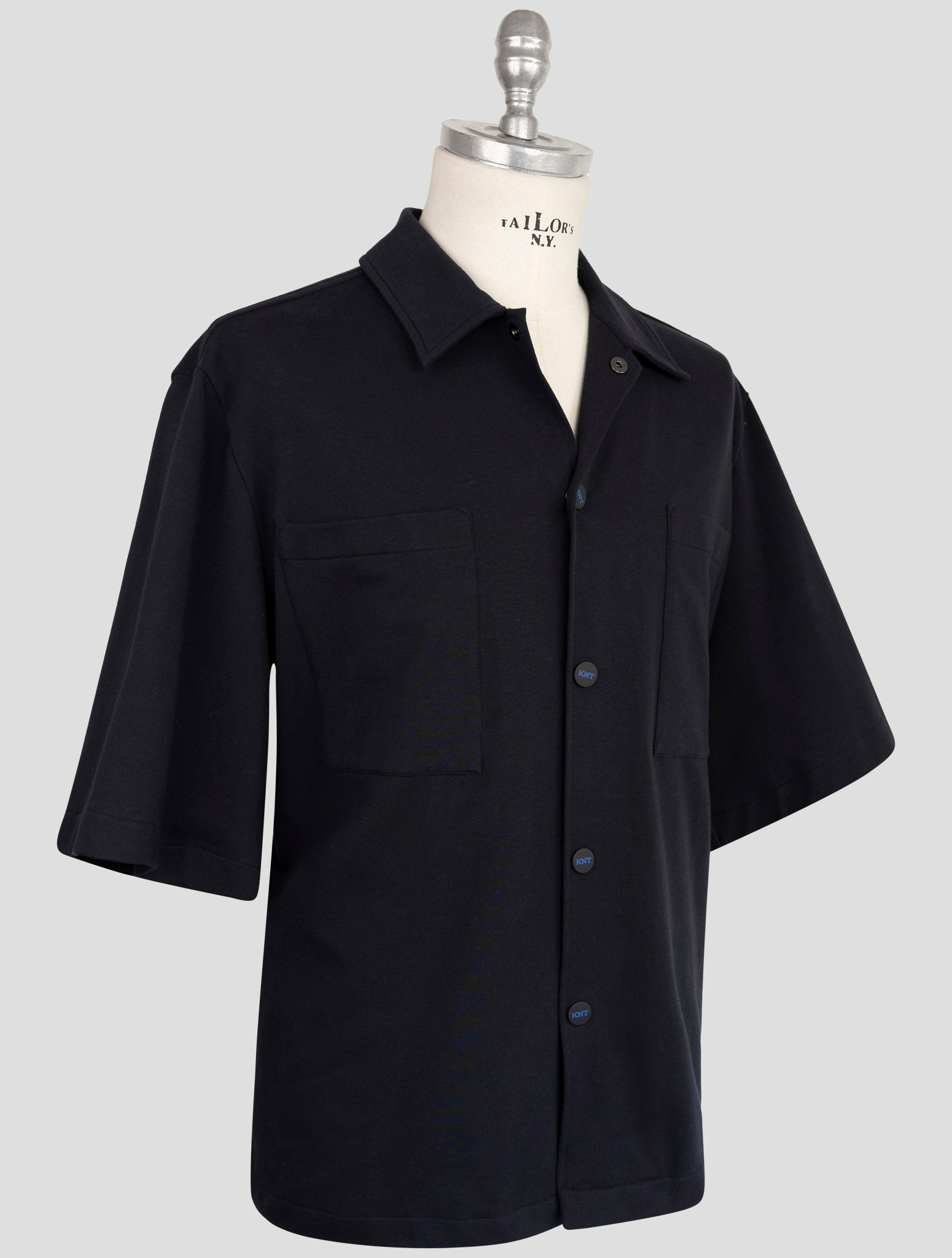 kiton Knt Blue Cotton Ea Shirt