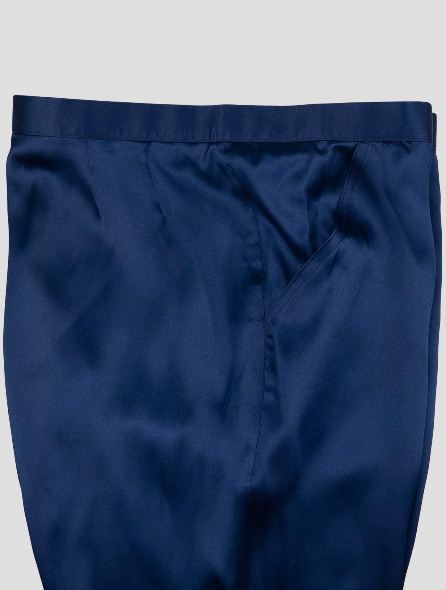 Kiton Knt Blue Silk Pant