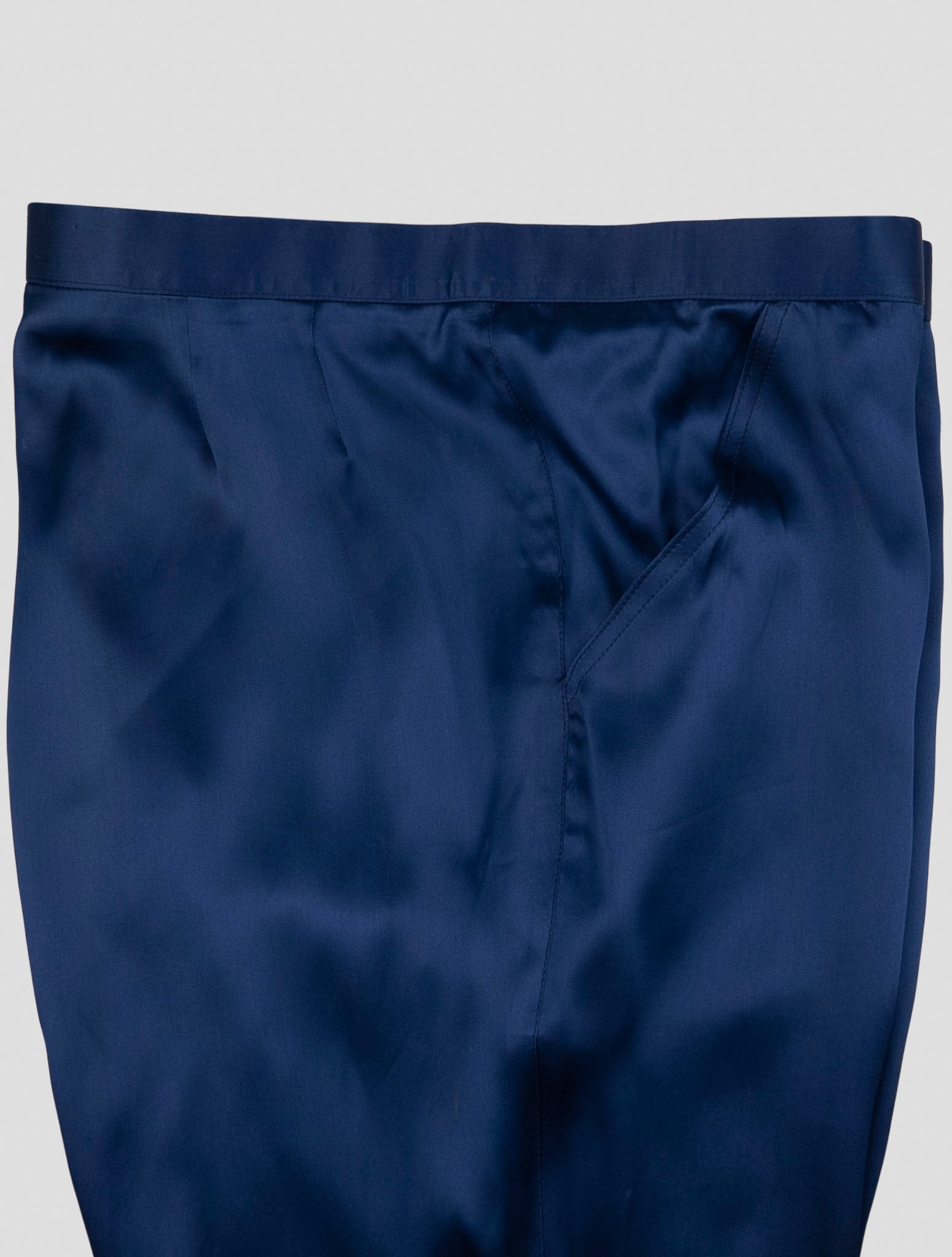 Kiton Knt Blue Silk Pant