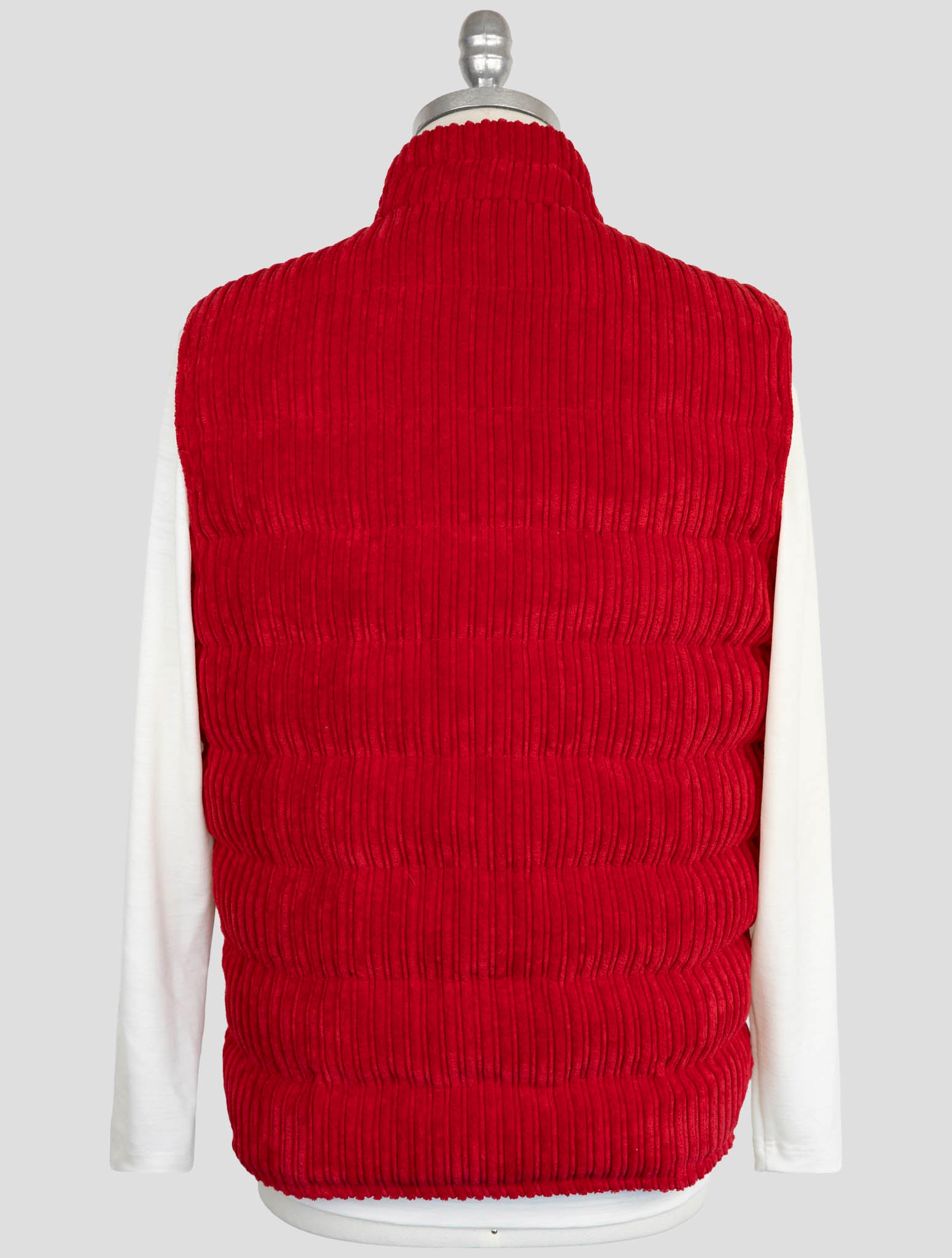 Kiton Knt Red Pl Pa Velvet Coat Gilet