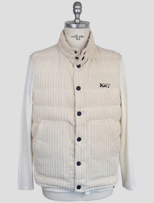 Kiton Knt White Pl Pa Velvet Coat Gilet