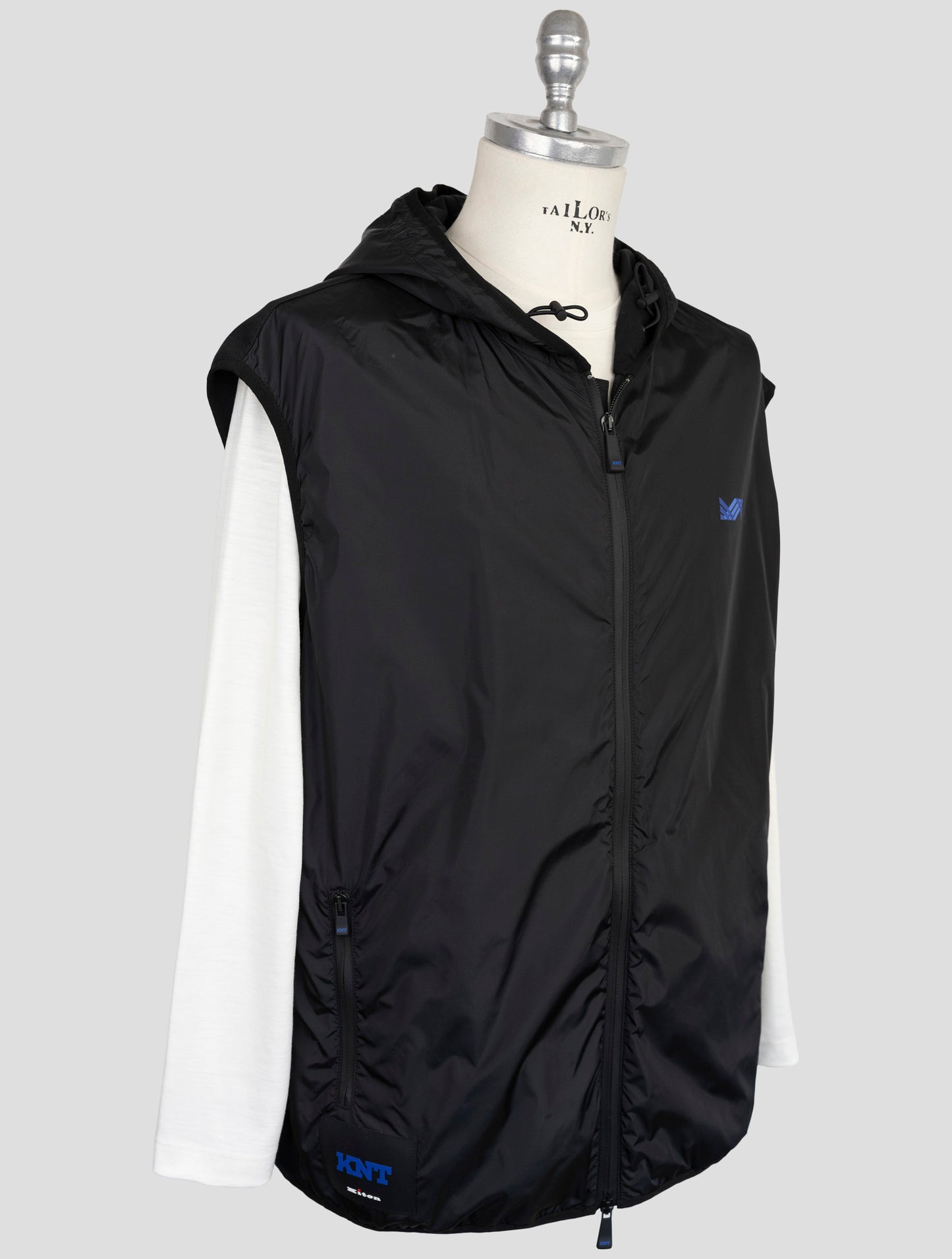 Kiton Knt Black Pa Coat Gilet