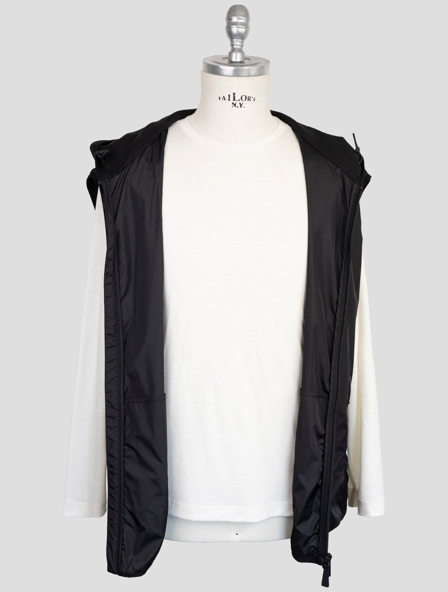 Kiton Knt Black Pa Coat Gilet