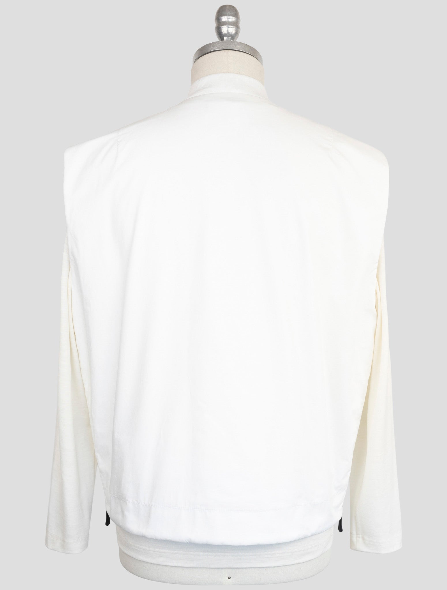 Kiton Knt White Cotton Coat Gilet