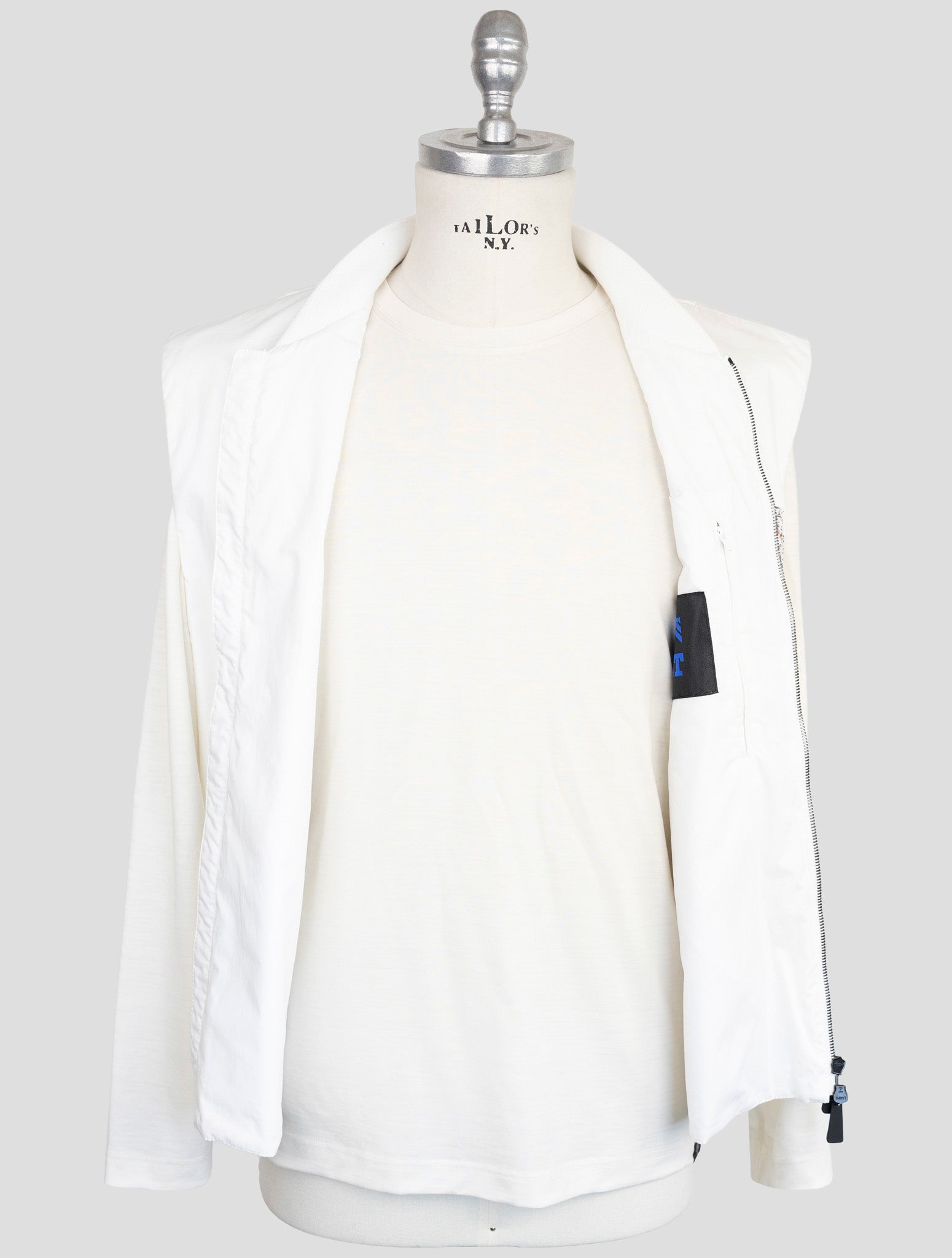 Kiton Knt White Cotton Coat Gilet