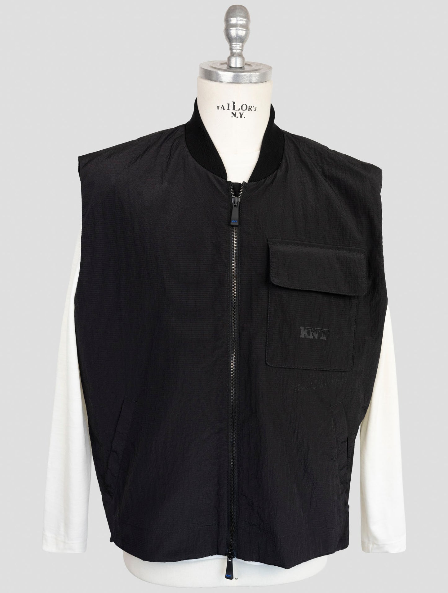 Kiton Knt Black Pa Coat Gilet