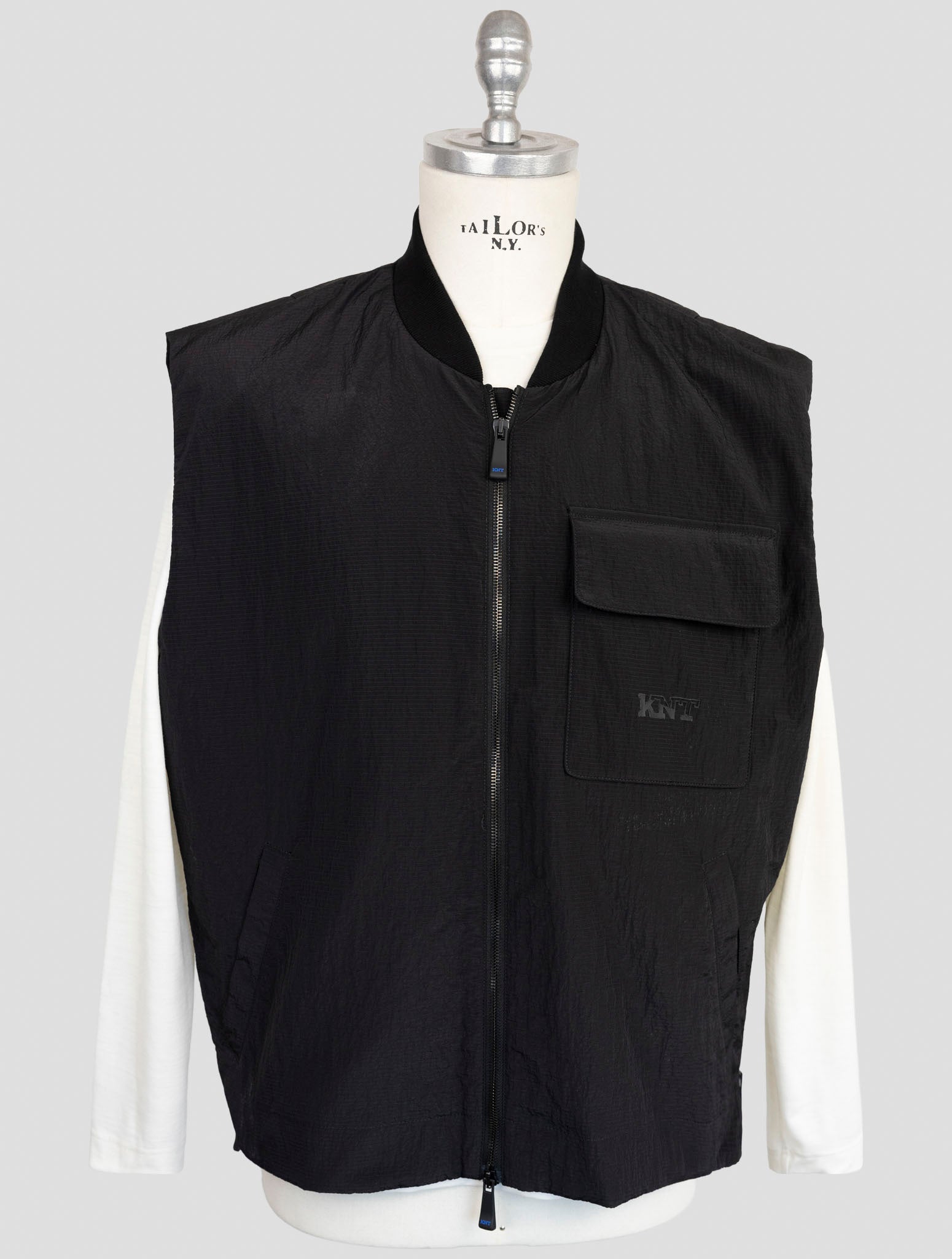 Kiton Knt Black Pa Coat Gilet