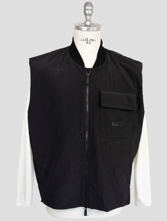 Kiton Knt Black Pa Coat Gilet